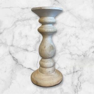 Ivory Candle Holder with Intricate Design and Sturdy Base